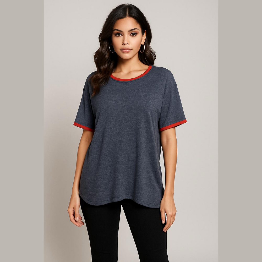 Lularoe Irma blue and red top